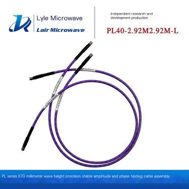 PL series 67G millimeter wave height precision amplitude and phase stability test cable assembly