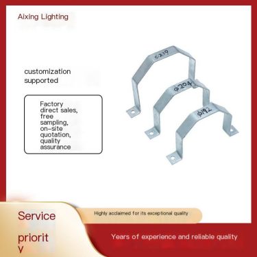 Aixing Lighting Thick Material Octagonal Flat Iron Hot dip Galvanized Clamp Signal Light Pole