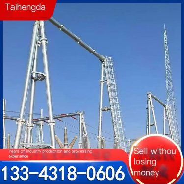 Customized support for single circuit gantry structure of power architecture substation portal structure transmission and transf