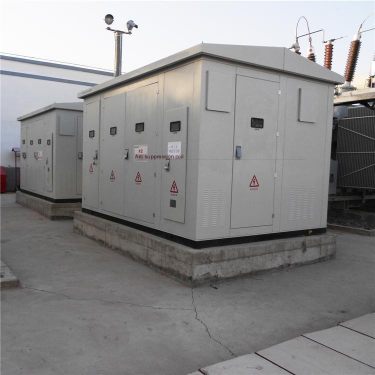 Neutral point resistor cabinet for small resistance grounding equipment used in box type substations