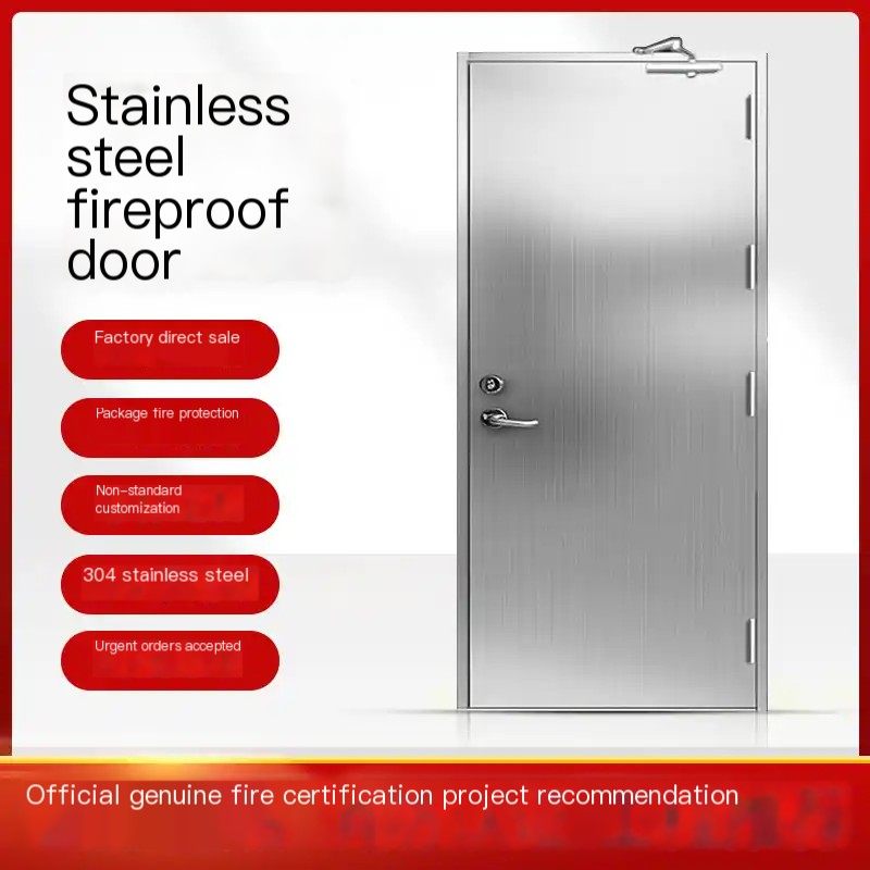 Fire and Moisture Prevention Undertaking Project of Aoruisi Door Industry Residential Community Fire Stainless Steel Door Factor
