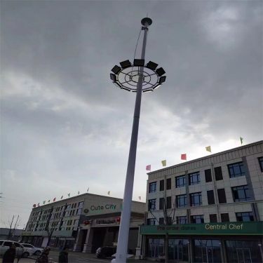 Benshuo 18-35 meter outdoor lifting pole lamp manufacturer, square logistics toll station road LED lighting