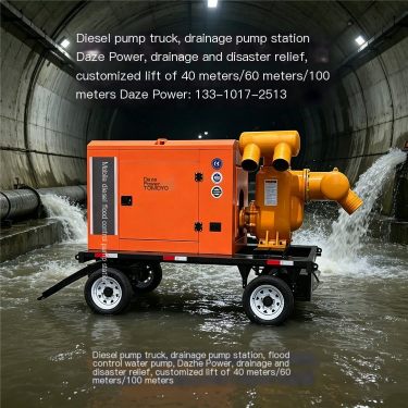 Daze Power 200-1500 cubic meter flood control pump station for efficient drainage of large diameter pipelines for comprehensive