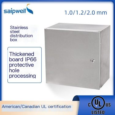 UL certified outdoor IP66 stainless steel weak current box distribution box rainproof metal box street lamp control box