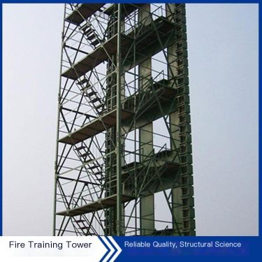 Manufacturer of Steel Structure Fire Training Tower, Tielong Four story Single and Double Window 25 meter Customized Production