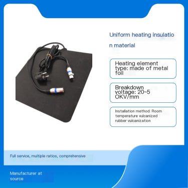 Black strip with temperature controlled heating element for uniform heating and insulation material for high temperature resista