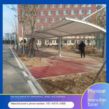 National Construction of Membrane Structure Parking Shed, Pulling Membrane Bicycle Shed, Charging Pile Shed for Sunshade and Rai