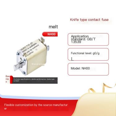 Shanghai Hugong knife type contact fuse NH00 ceramic plug-in type with stable quality