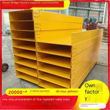 Fireproof spray painted cable tray, sturdy and durable construction engineering special casting letter can be customized