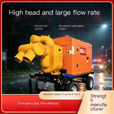 Dazhe Power 500 cubic meter diesel water pump emergency drainage pump truck strong self-priming sewage pump tunnel construction
