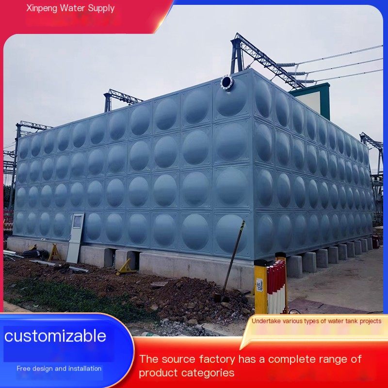 304 food grade stainless steel water tank, living square combination insulation fire water supply tank, industrial water supply