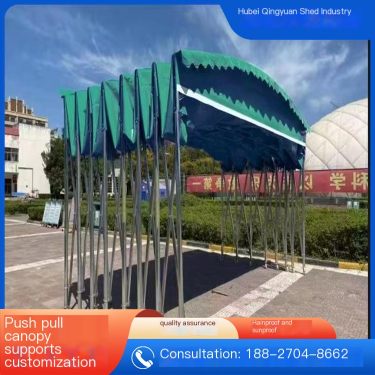 Activity shed warehouse retractable canopy mobile sliding shed late night stall folding sliding canopy Qingyuan