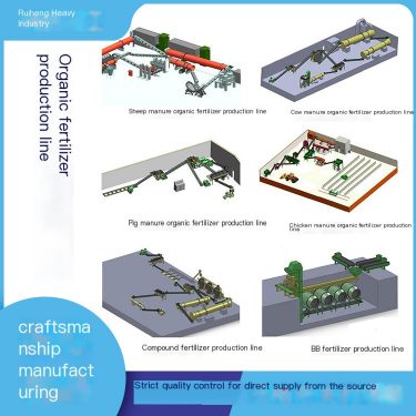 Cat litter granulation production line, fully automated mixed fertilizer equipment, chicken, cow, pig manure fermentation granul