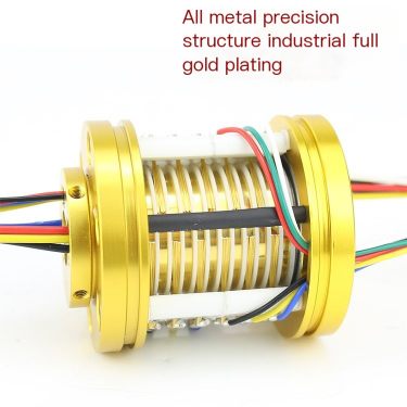 Mofulong high-end industrial grade gold-plated through-hole slip ring rotating conductive current can be customized according to