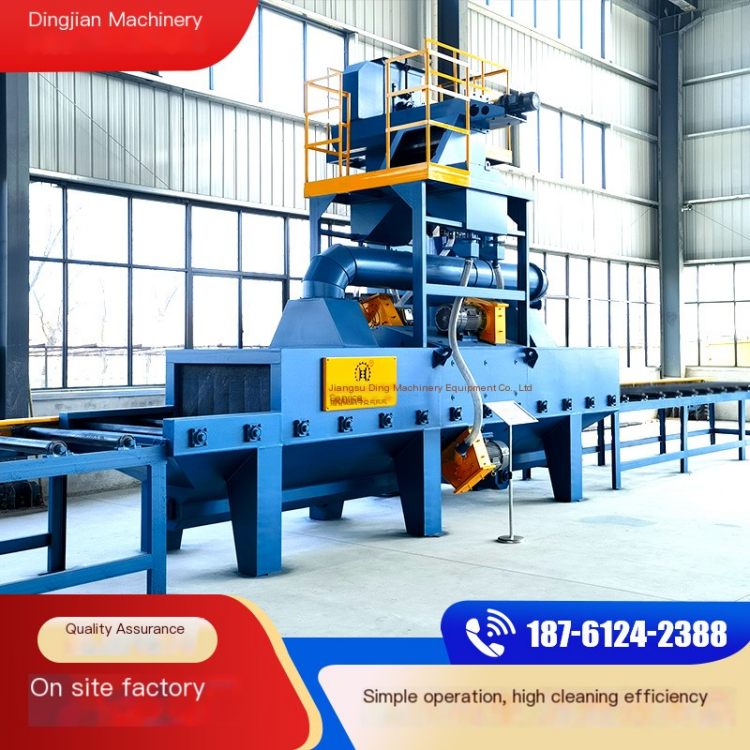 Dingjian Roller Shot Blasting Machine Metal Components Cleaning Large Size Workpiece Processing After sales Guarantee