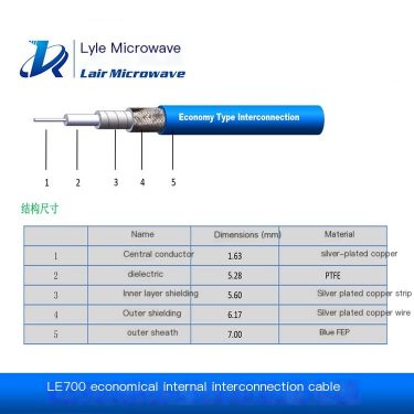 Qidao Electronics LE700 Economy Internal Interconnection Silver Plated Copper RF Coaxial Cable