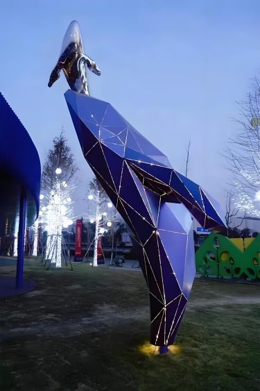Customized Stainless Steel Sculpture Company Architecture Landscape Hotel Scenic Area Various Styles Precision Manufacturing