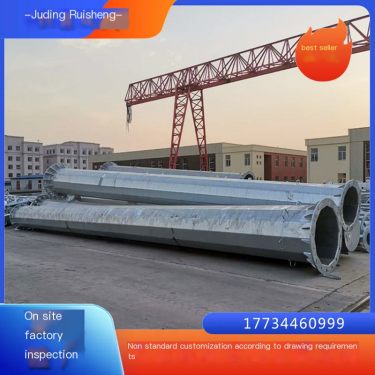 Manufacturing drawing of 35KV steel pipe tower, hot-dip galvanizing and anti-corrosion treatment process for steel wire poles of