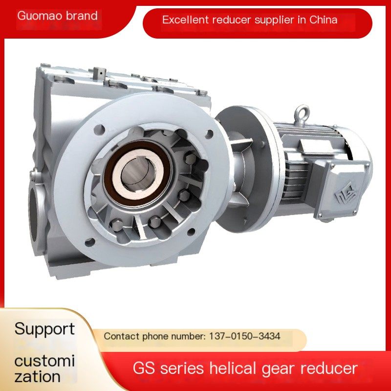GS48/GSA48 helical worm gear reducer with motor manufacturer directly supplied by Guomao reducer's four series