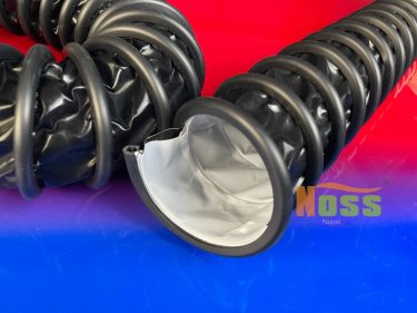 Non powdering PTFE corrugated pipe for corrosive gases, white PTFE air duct, high temperature resistant and expandable pipe
