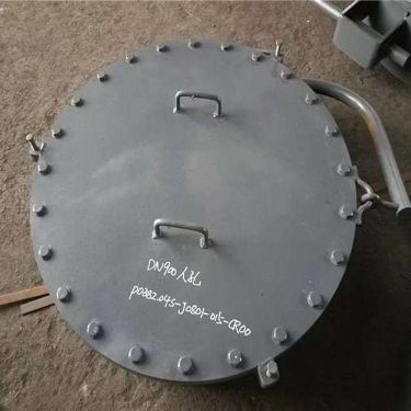 Carbon steel vertical hanging cover manhole chemical manhole boiler accessories quick opening maintenance manhole door -