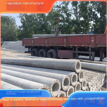 10 meter cement utility pole with large bending moment outdoor power communication cement pole
