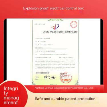 Explosion proof Electrical Control Box Utility Model Patent Electrical Safety Protection
