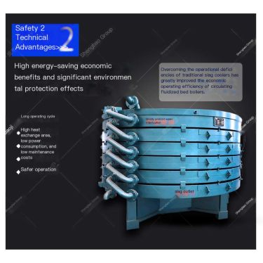 Dry multi-layer energy-saving slag cooler 150t circulating fluidized bed boiler ash cooler slag cooler operates stably
