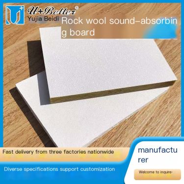 Wholesale factory of rock wool sound-absorbing board for office ceiling sound-absorbing, sound insulation, environmental protect