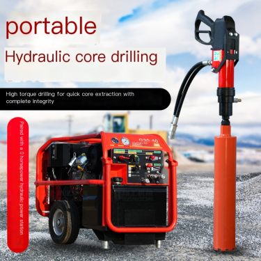Municipal Equipment Handheld Hydraulic Core Drill Supporting Bidding Drilling Machine Rock Sampling Core Drill