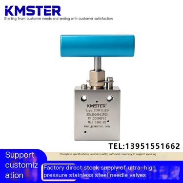20000PSI Ultra High Pressure Needle Valve 316L Stainless Steel Hydrogen Energy System Hydrogen Special Stop Valve