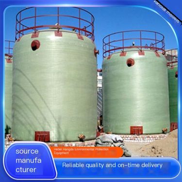 Hangda fiberglass water tank on-site winding processing for large-scale fiberglass tank chemical plant