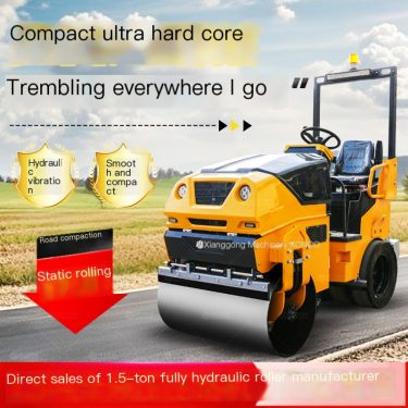 Fully Hydraulic Front Steel Rear Rubber Wheel Roller Asphalt Earthwork Vibration Roller Small Highway Oil Surface Compactor