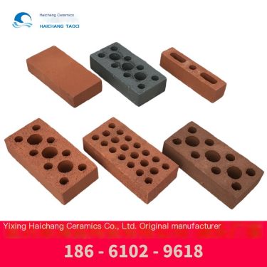 Customized wall decoration, plain water brick wall facade, antique clay porous brick block, irregular shaped curtain wall cerami