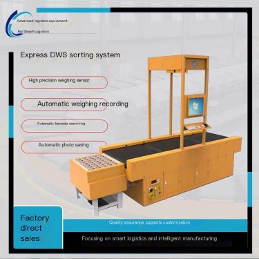 Express package dynamic DWS system scanning code, weighing, measuring volume, belt conveyor, cross-border e-commerce warehousing