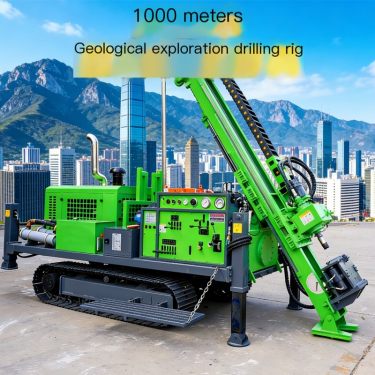 New 1000 meter mining exploration sampling drilling rig with multi angle rope for core extraction kilometer geological explorati