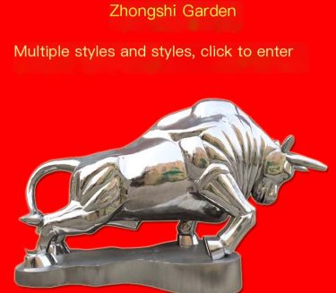 Stainless steel sculpture cow sculpture custom processing imitation stainless steel custom processing manufacturer, hometown of