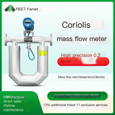 Famet Coriolis Thermal Gas Mass Flow Meter Air Hydrogen Natural Gas Ammonia Oxygen Nitrogen Argon