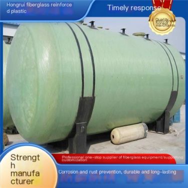 Horizontal fiberglass tank for chemical storage and transportation of petroleum hydrochloric acid