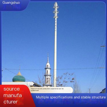 Single tube tower 5G signal tower, steel structure angle steel power tower, high-rise building with complete anti-corrosion and