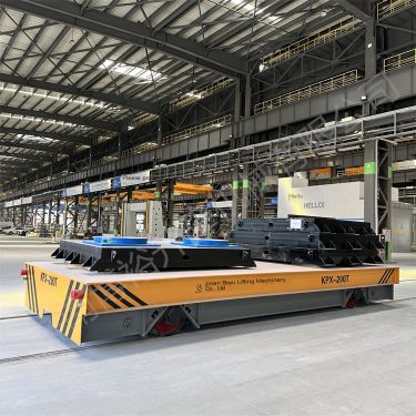 Boyu Electric Ground Rail Flat Car 100 ton Battery Workshop Remote Control Operation Speed Adjustable