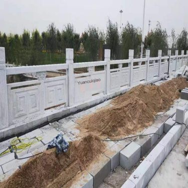 Garden Villa Stone Fence Pole Temple Ancient Architecture Relief Stone Fence Free Design Support Customized Mingyang