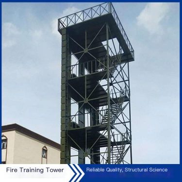 Customized design, training, practical climbing, and expansion of a four or five story fire training tower, sturdy iron frame ma