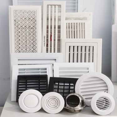 Jinyongli supplies ABS aluminum alloy central air conditioning vents with rainproof single-layer and double-layer louver swirl v