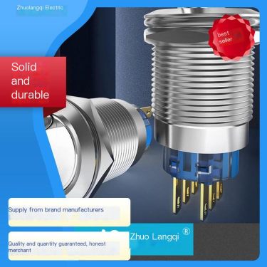 Zhuolangqi Electric Light Uniform Gear Waterproof Metal Button Switch Customized on Demand
