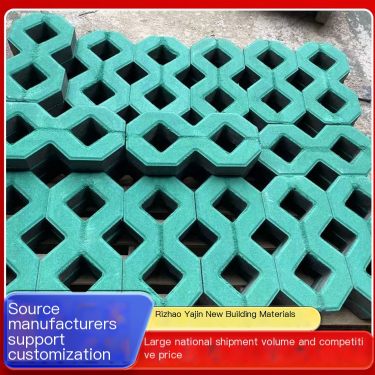 Yajin New Building Materials Bazi Grass Planting Brick Soil Retaining Cement Brick Lawn Brick Park Pedestrian Cement Grass Plant