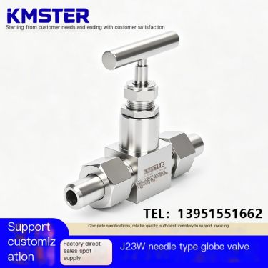 J23W-320P needle type globe valve stainless steel needle type valve threaded welded pipe sleeve high pressure instrument valve
