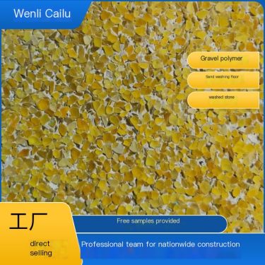 Wenli Cailu Gravel Polymer Concrete Pavement Park Color Art Washed Sand Washed Stone Floor