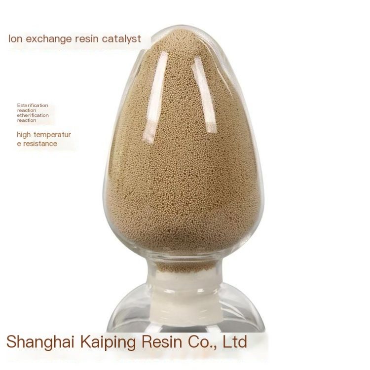 Ion exchange resin KP005HJ is used as a catalyst for esterification reaction, with fast reaction rate and no by-products