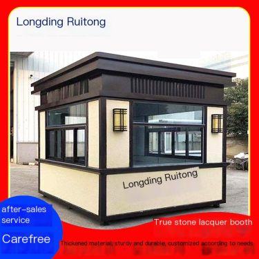 Stainless steel booth, wholesale fluorocarbon paint, security booth, Beijing origin manufacturer, customized one-stop delivery